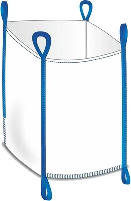 Produktbild von BIG BAG oben offen, 2 Schlaufen unten Tragkraft 1000 kg, 90 x 90 x 90 cm