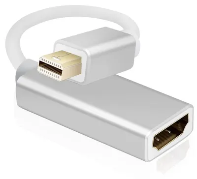 Produktbild von helos Adapterkabel, mini DisplayPort Stecker/ HDMI Buchse, PREMIUM 4K, silber