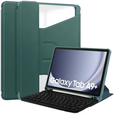 Produktbild von 3in1 Bluetooth Tastatur (Weiß) + Maus (Weiß) + Cover für Samsung Galaxy Tab A9+ Plus 2023 X210 X215 11 Zoll Zoll Case Schutz Hülle Tasche Keyboard