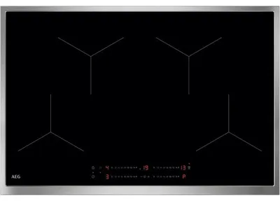 Image de AEG TO84IA0CXB Table de cuisson à induction 80 cm Cadre en acier inoxydable autonometactile