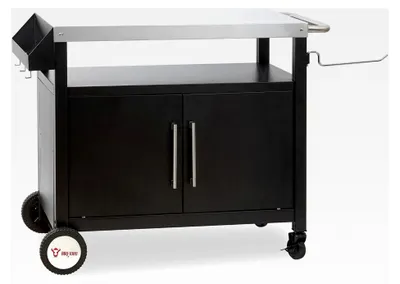 Produktbild von Grillwagen 103,5 x 59 x 81 cm | Silber/Schwarz | Grilltisch mit großer Arbeitsfläche
