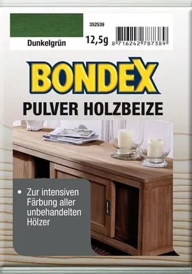 Produktbild von Bondex Pulverbeize Dunkelgrün 12,5 g - 352539