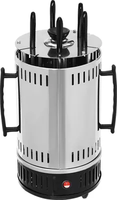 Produktbild von Vertikaler Elektrogrill - Rotisserie Shawarma Grill - 1000 W - 5 Spieße - Drehfunktion - Für Kebab/Shawarma - Schwarz