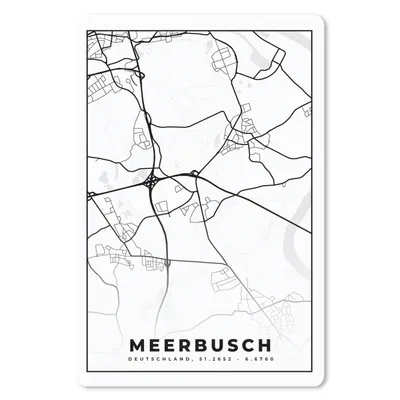 Produktbild von MuchoWow® Mauspad Mousepad Meerbusch - Karte - Stadtplan 40x60 cm - Mousepads - Maus Mat - Pad - Mausunterlage - Schreibtisch Accesoire