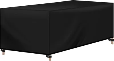 Produktbild von Gartenmöbelabdeckung 420D Oxford wasserabweisend winddicht UV-beständig | Schwarz | 180x120x74cm