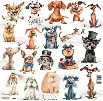 Produktbild von AUFKLEBER ScrapLove Nachbildung Stickers - Quirky Dog 2