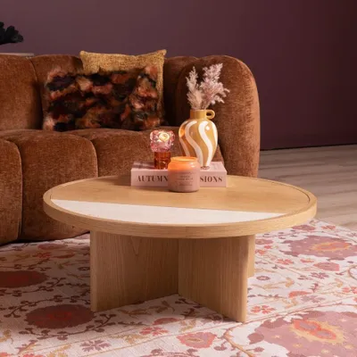 Produktbild von Bronx71 Couchtisch Maeva Ø80 cm Eiche hell