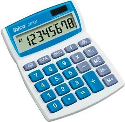 Produktbild von Ibico Calculator 208X, 100 g, 106.5 x 134 x 11 mm