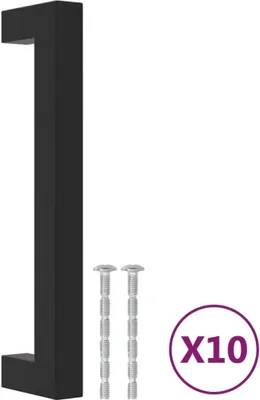 Produktbild von Möbelgriffe 10 Stk. Schwarz 128 mm Edelstahl