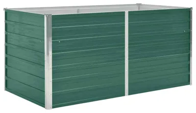 Produktbild von Hochbeet Metall Pflanzbeet für Gemüse Blumen und Kräuter Gartenbeet Pflanzkasten aus Stahl für Balkon Terrasse und Garten Bepflanzung Grün 400 x 80 x 77 cm B x B x H