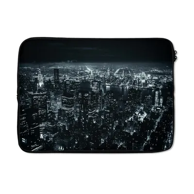 Produktbild von MuchoWow® Laptop Hülle 13 Zoll Skyline - New York - Nacht Laptoptasche - Laptophülle - Sleeve - Rundumschutz