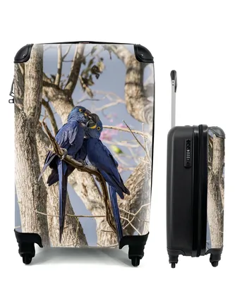 Produktbild von MuchoWow® Koffer Handgepäck Trolley Rollkoffer Kleine Reisekoffer mit 4 Rollen - Hyazinthia-Paar - Cabin Size < 55x40x23 cm & 55x40x20 cm - Fotokoffer - Kabinenkoffer - Boardgepäck - Reise-Box - Reisekoffer - Reisegepäck - Koffer mit Bild - Trolley für Kinder