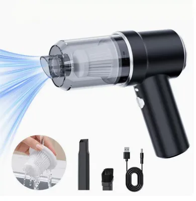 Produktbild von Handheld Staubsauger, Mini Tragbar Staubsauger mit LED, Leistung,Einfach zu tragen, für Büro, Auto, Zuhause, Büro Schwarz