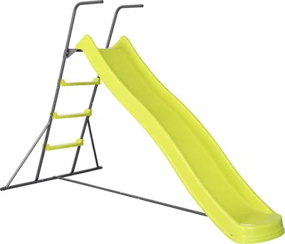 Produktbild von Outdoor-Rutsche mit Doppelwelle "Poly" in grün - 240 x 24 x 156 cm