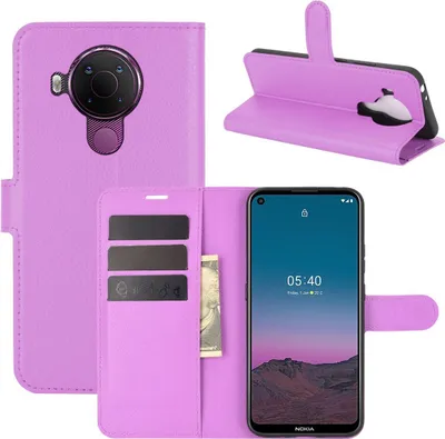 Produktbild von König Design Hülle kompatibel mit Nokia 45021 Kunstleder Handyhülle - Handy Case Violett