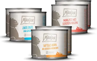 Productafbeelding van MjAMjAM - Premium natvoer voor katten - Proefpakket, 6 stuks (6 x 200 g), met kip