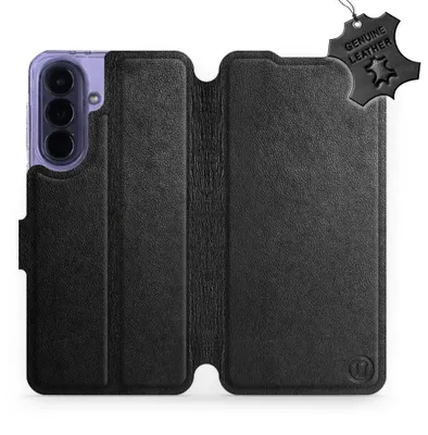 Produktbild von Echtleder Handyhülle für Galaxy A57 5G, Mobiwear Leather, Schwarz