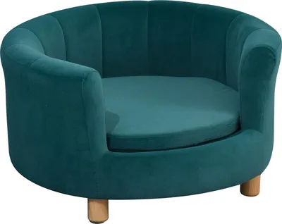 Produktbild von Hundebett Elegantes Hundesofa Mit Weichem Bezug & Holzbeinen, 65X64X37Cm