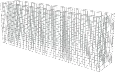 Zdjęcie produktu dla Podwyższona Donica Gabionowa, Galwanizowana Stal, 270X50X100 Cm Lumarko!