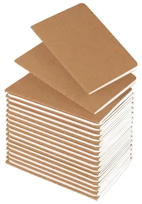Productafbeelding van Notitieboek A6 - 30 Stuks - Gepunktet - 60 Pagina's - Kraftcover - Ideaal voor Kantoor/School/Reizen - Notitieblok
