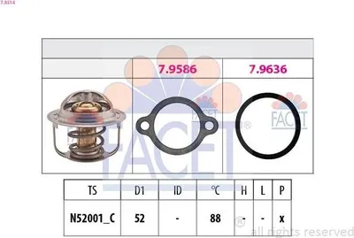 Produktbild von FACET Thermostat Kühlmittel 88°C für SUZUKI Vitara SUV (ET, TA, TD) VITARA Cabrio (ET, TA)
