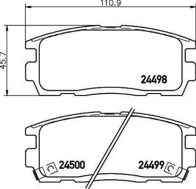Produktbild von HELLA Bremsbeläge Satz Hinten Bremsklötze für CHEVROLET CAPTIVA (C100, C140) 8DB 355 012-951