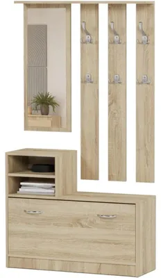 Produktbild von Garderobe - Eiche Sonoma - 90 x 30 x 160 cm - Modern V-1
