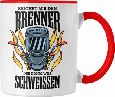 Produktbild von Trendation - Schweißen Tasse Geschenk Schmied Schweißer Geschenkidee Metallbauer (Rot)