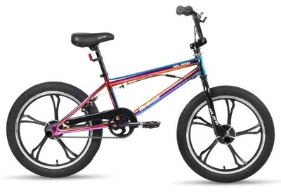Zdjęcie produktu dla Rower BMX dla dzieci – rower freestyle – koła 51 cm – obrotnica 360° – 4 pegi – napęd jednobiegowy – dla młodzieży od 14 lat – wielokolorowy