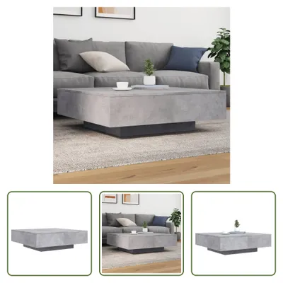 Produktbild von The Living Store Couchtisch Betongrau 100x100x31 cm Holzwerkstoff