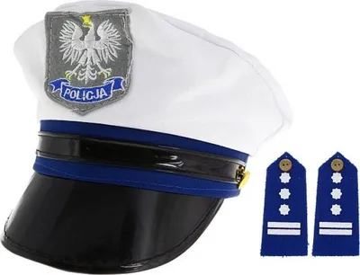 Obrázek produktu pro Dětská policejní čepice s nárameníky, velikost S
