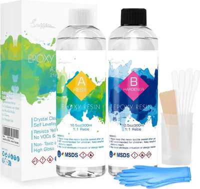Zdjęcie produktu dla Żywica Epoksydowa 600ml z Utwardzaczem 1:1, Zestaw do Odlewania DIY