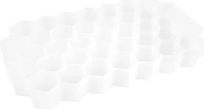 Produktbild von Krumble Eiswürfelform - Eiswürfelbereiter - Silikon - Eiswürfelform - Sechseck - Weiß -12 x 20 x 2 cm (lxbxh)