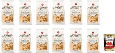 Produktbild von 12x La Molisana Calamarata Pasta Lenta Lavorazione Teigwaren aus Hartweizengrieß Bronze-Zeichnung 500g + 1x Italian Gourmet Polpa