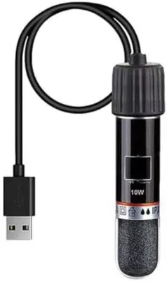 Obrázok produktu pre Mini ohrievač do akvária – nabíjanie cez USB – 10 W – s termostatom – pre malé teráriá a akváriá – pre sladkovodné aj morské akváriá