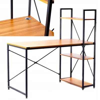 Produktbild von Computertisch Loft Schulzimmer Riwall Rd-01 mit Regal und Ablagen Gaming