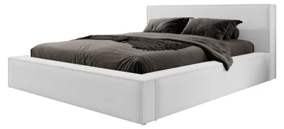 Obrázok produktu pre Selsey Bocalio - Čalúnená posteľ s poťahom bouclé, roštom a roštovým rámom, svetlosivá, 140 cm