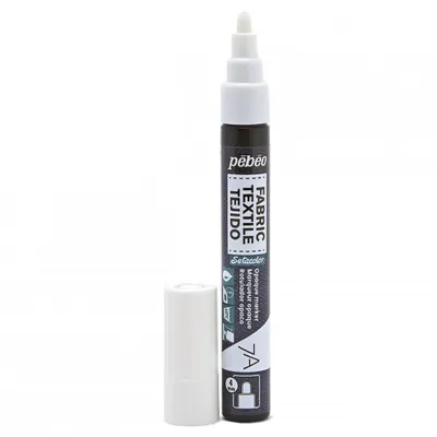 A single fabric marker with its cap off, standing upright against a white background.