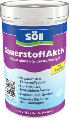 Produktbild von Söll SauerstoffAktiv Teichpflege für Teiche, Regentonnen und Zisternen 250 g