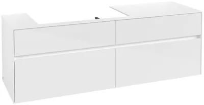 Produktbild von Villeroy & Boch Collaro Waschbeckenunterschrank, 4 Auszüge, wandhängend, Waschbecken links, 1600x548x500mm, C02600DH