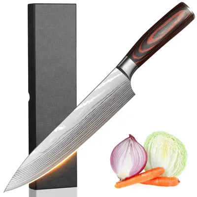 Obrázek produktu pro Kuchařský nůž, 20 cm, uhlíková ocel, ergonomický design, pro použití v kuchyni