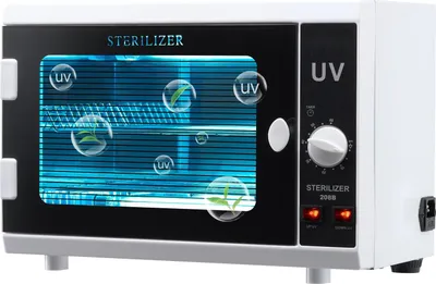 Zdjęcie produktu dla Sterylizator UV do narzędzi do paznokci - Szafka do dezynfekcji 12 L - Lampa UV 12 W - Timer - Sterowanie przyciskiem - Drzwi z hartowanego szkła - Do salonu paznokci