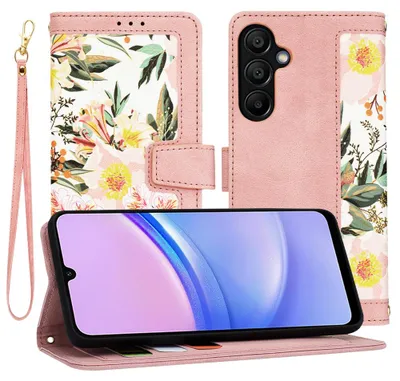 Produktbild von Techsuit FlipCraft Book Wallet Klapphülle mit Kabel für Samsung Galaxy A15 4G/5G - Sweetheart Pink