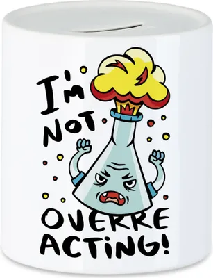 Produktbild von I Am Not Overreacting Spardose Chemie Chemiker Naturwissenschaft Experiment Reagenzglas Glass Formel