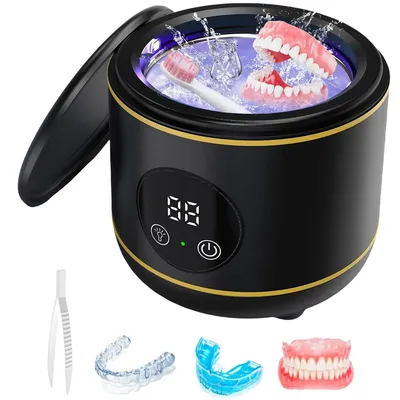 Produktbild von 45kHz Ultraschallreinigungsgerät mit UV Lampe,tragbar dental Pod,für Zahnersatz, Retainer, Prothesen & Schmuck