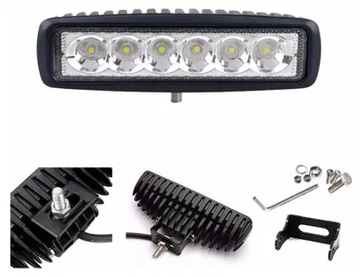 Immagine prodotto di Faro universale a LED e alogeno con luci diurne (DRL) 12 V–24 V per auto, fuoristrada, autobus, furgoni e autocarri