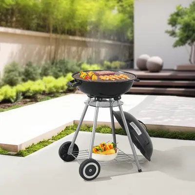 Zdjęcie produktu dla Grill okrągły 'Apricena' 80x49x47cm czarny