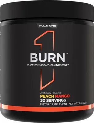Produktbild von Rule1 R1 Burn Powder (30 Serv) Peach Mango - Diät & Gewichtsmanagement - Fatburner