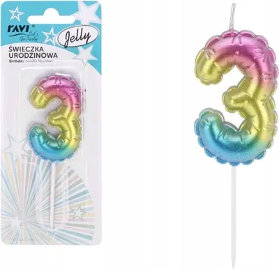 Immagine prodotto di Candele di compleanno Numeri 3 Candela per torta