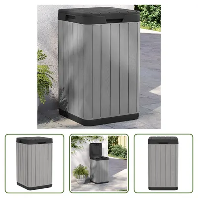 Zdjęcie produktu dla The Living Store Outdoor-Mülltonne Grau 38x38x65 cm PP